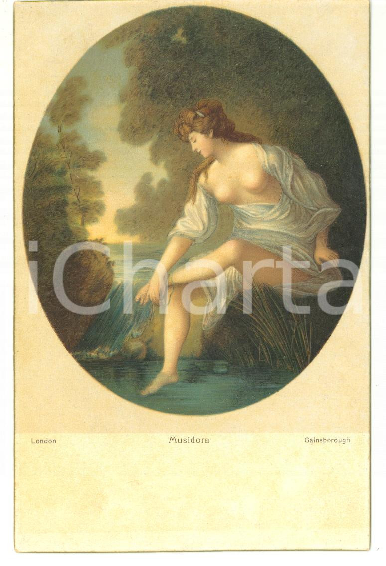 Cartolina originale da collezione 1910 ca LONDON Thomas GAINSBOROUGH  Musidora Cartolina 9x14 cm NV 1