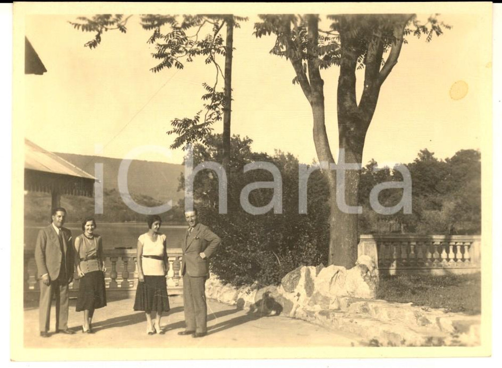 Fotografia d epoca originale 1931 IVREA  Lago SIRIO  Due coppie di escursionisti Foto VINTAGE 12x9 cm 1