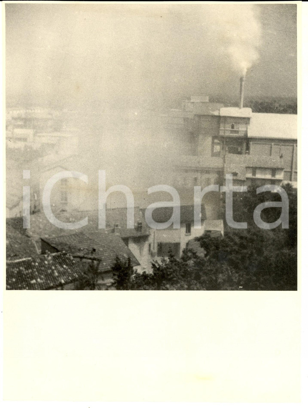 Fotografia d epoca originale 1960 ca STRADELLA Veduta dall alto con cementificio in attivitÃ  Foto PERDUCA 1