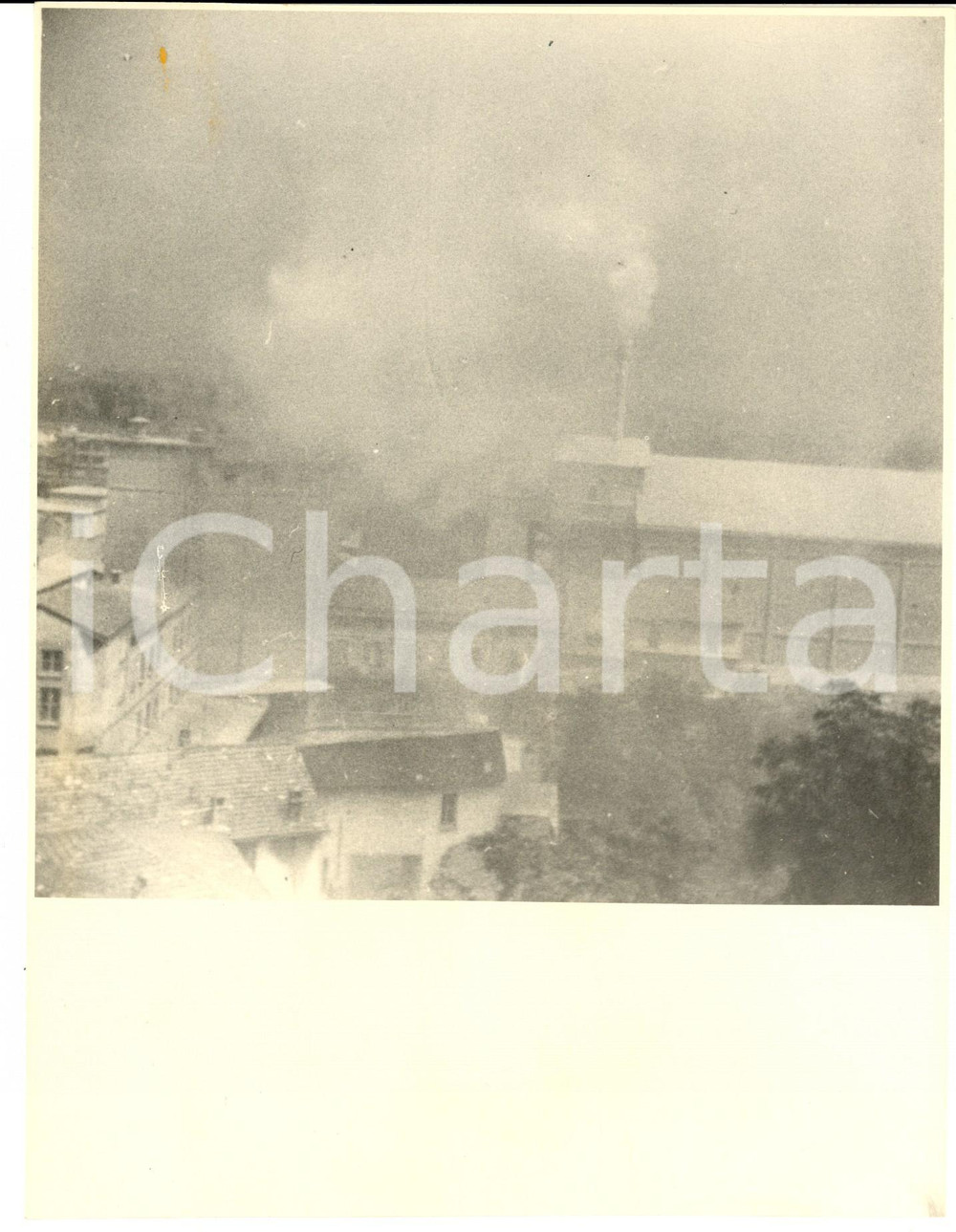 Fotografia d epoca originale 1960 ca STRADELLA Veduta dall alto con cementificio in attività  Foto PERDUCA 1