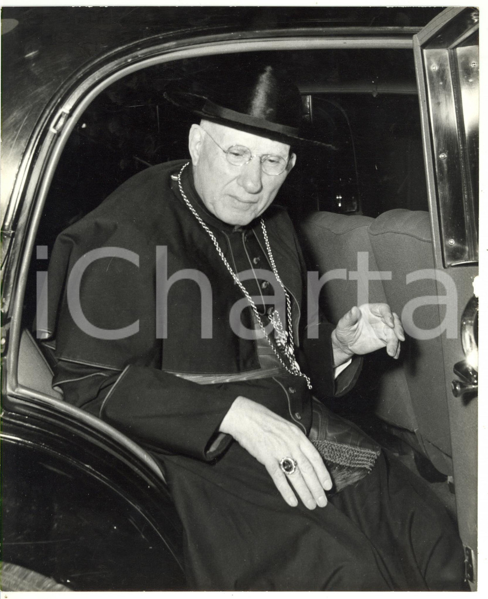 Fotografia d epoca originale 1955 ca ROMA Arrivo in auto card. Pietro FUMASONI BIONDI Foto 21x25 1