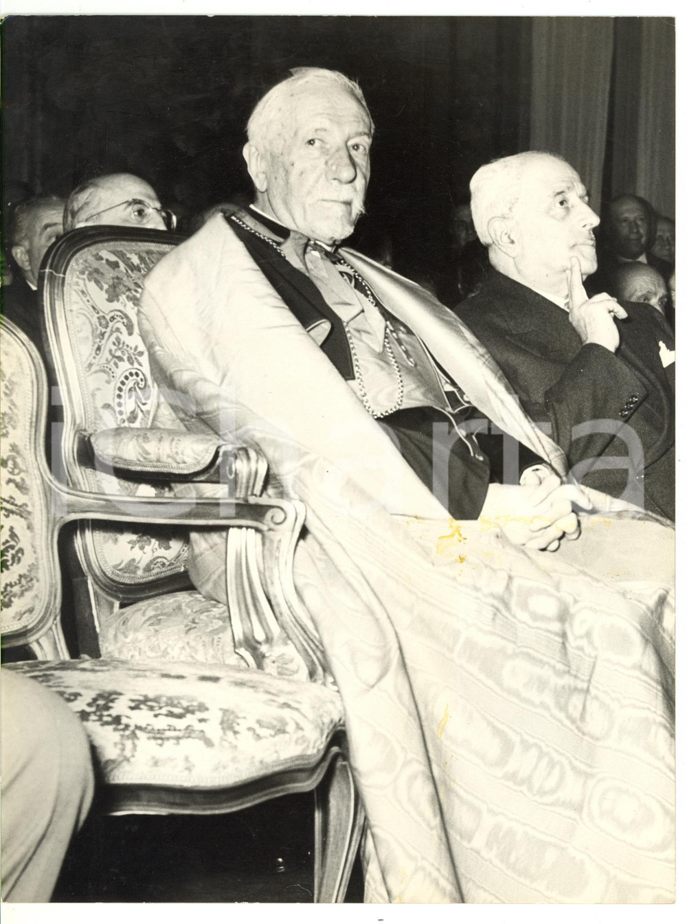 Fotografia d epoca originale 1955 ca ROMA Card. Celso COSTANTINI durante cerimonia ufficiale Foto 18x24 1