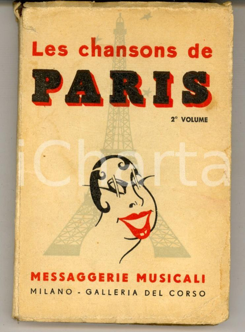 Libro, pubblicazione d epoca 1953 MILANO Les chansons de Paris  2Â° volume  Messaggerie Musicali 128 pp. 1