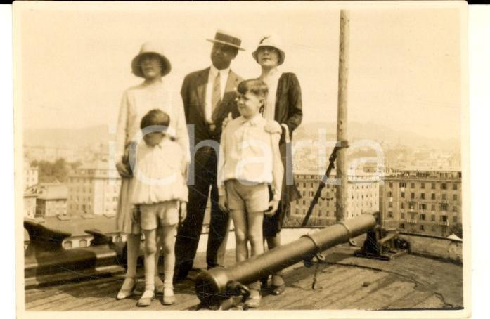 Fotografia d epoca originale 1924 GENOVA FOCE Nave ALMIRANTE BROWN  Passeggeri a bordo   Foto 8x6 cm 1