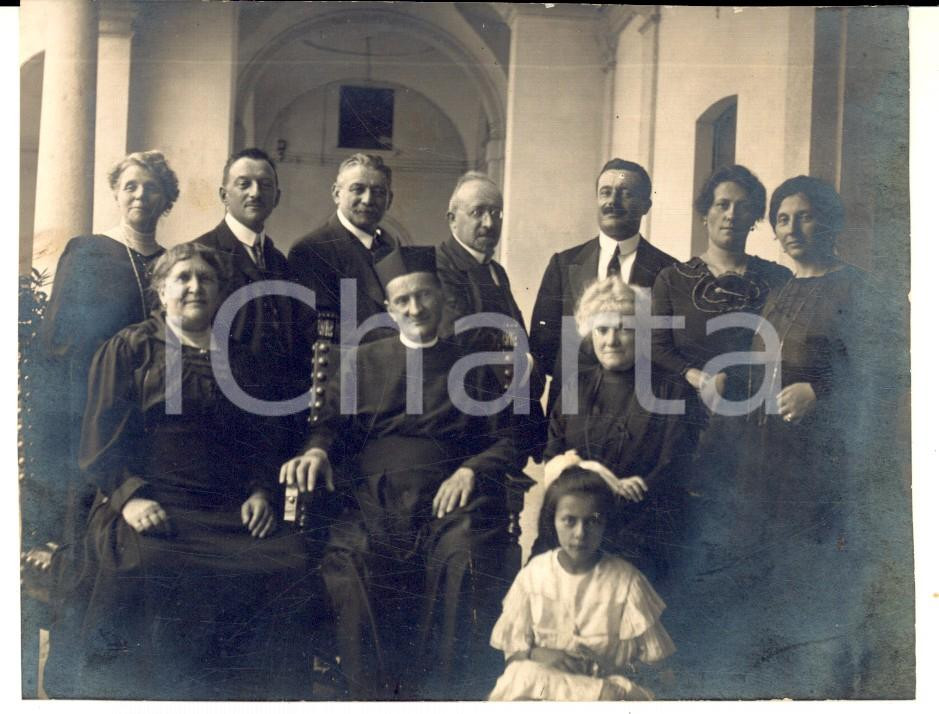 Fotografia d epoca originale 1922 RHO Ritratto di don Carlo REBUZZINI nel 25Â° di ordinazione Foto cartolina 1