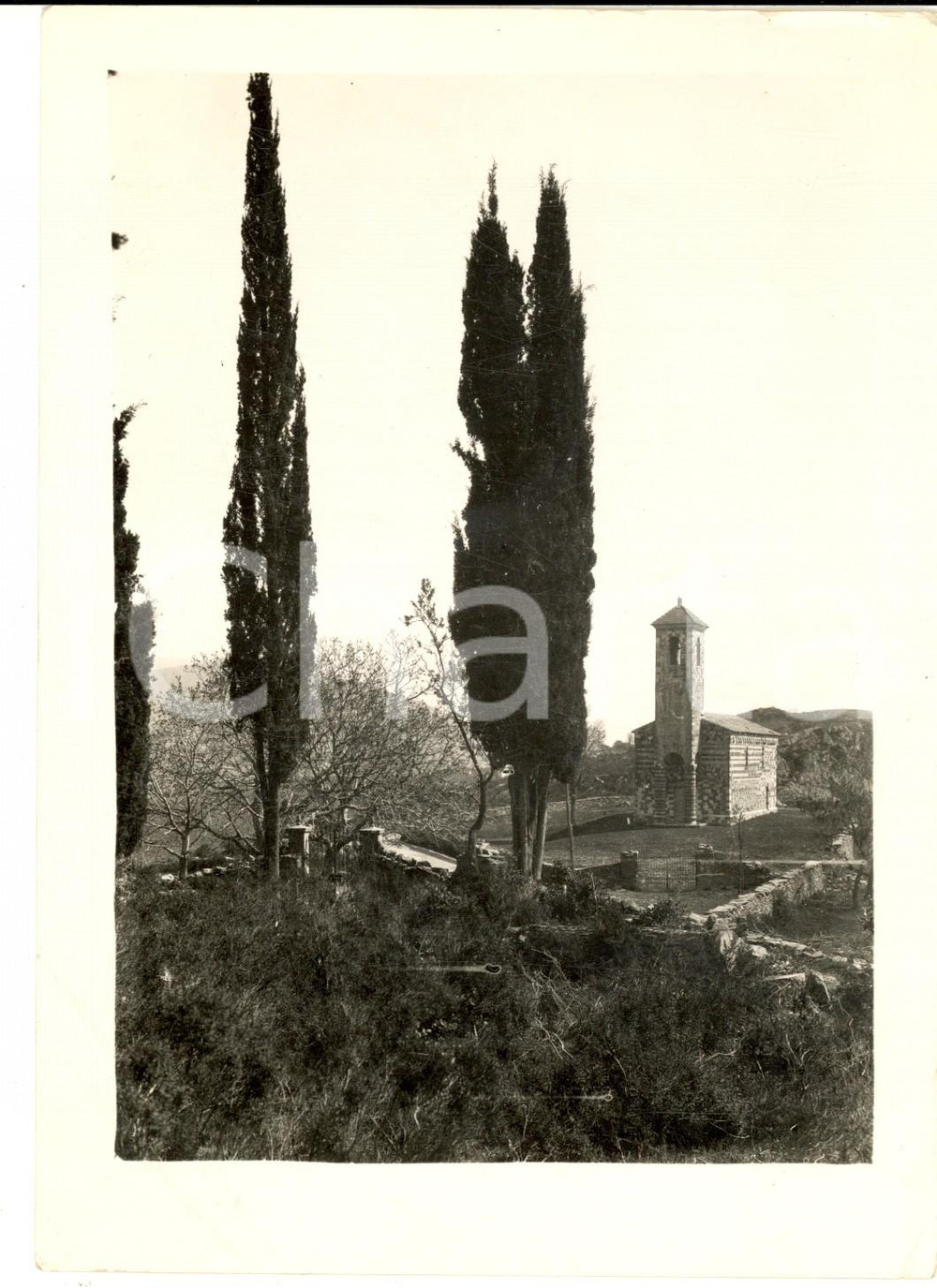 Fotografia d epoca originale 1950 ca MURATO CORSICA Veduta chiesa di San Michele  Foto ARTISTICA 13x18 1