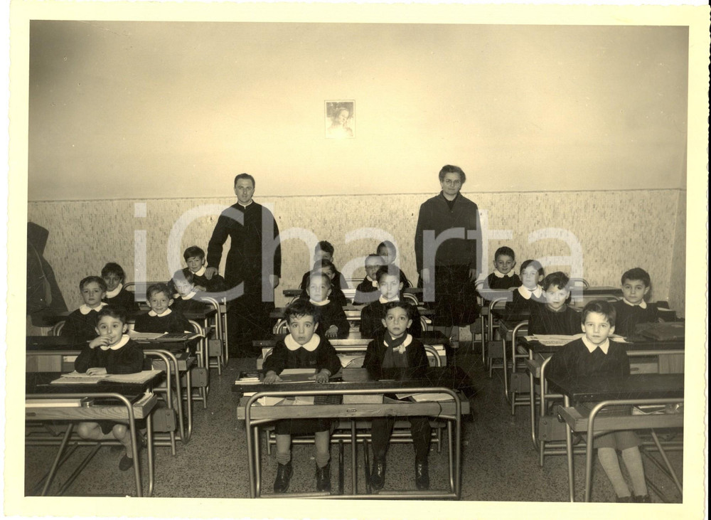 1935 ca MILANO Istituto ZACCARIA Ritratto di classe con insegnanti - Foto 24x18