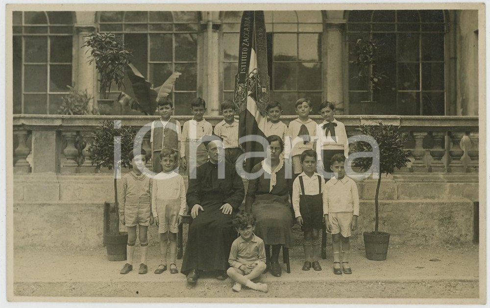 Fotografia d epoca originale 1931 MILANO Istituto ZACCARIA Ritratto di classe con rettore BRUGOLA Foto 1