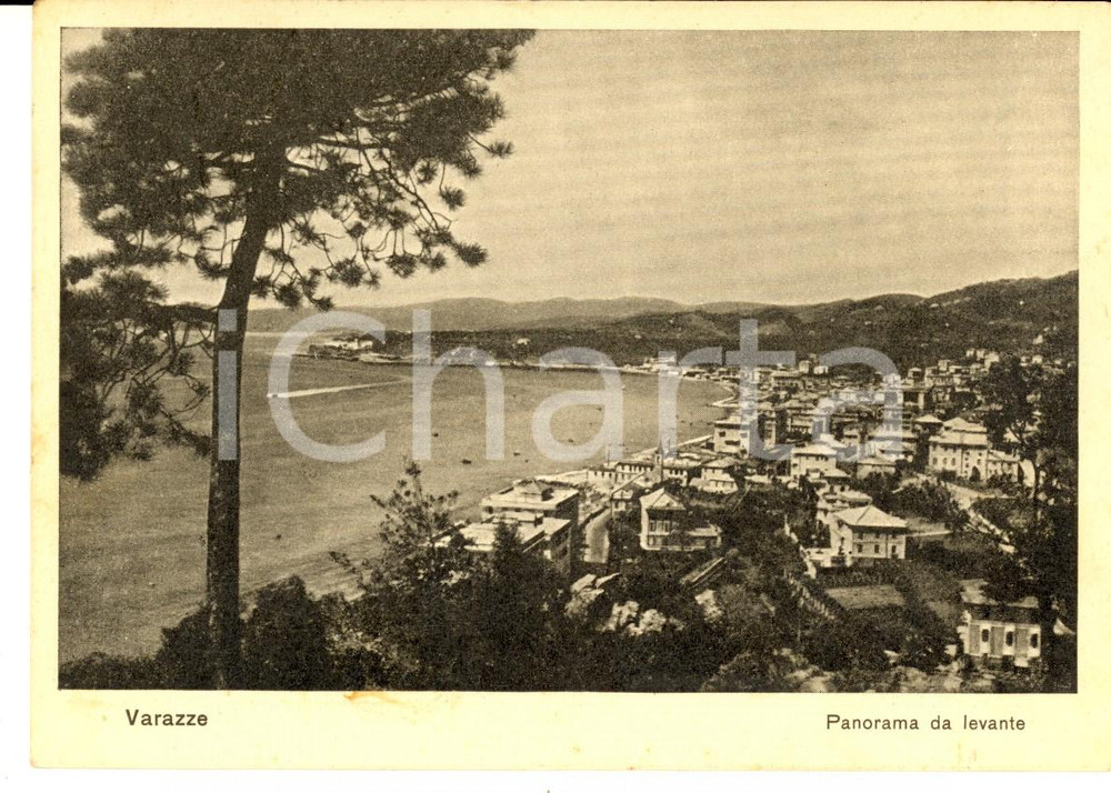 Cartolina originale da collezione 1939 VARAZZE SV Panorama da levante Cartolina postale VINTAGE  FG VG 1