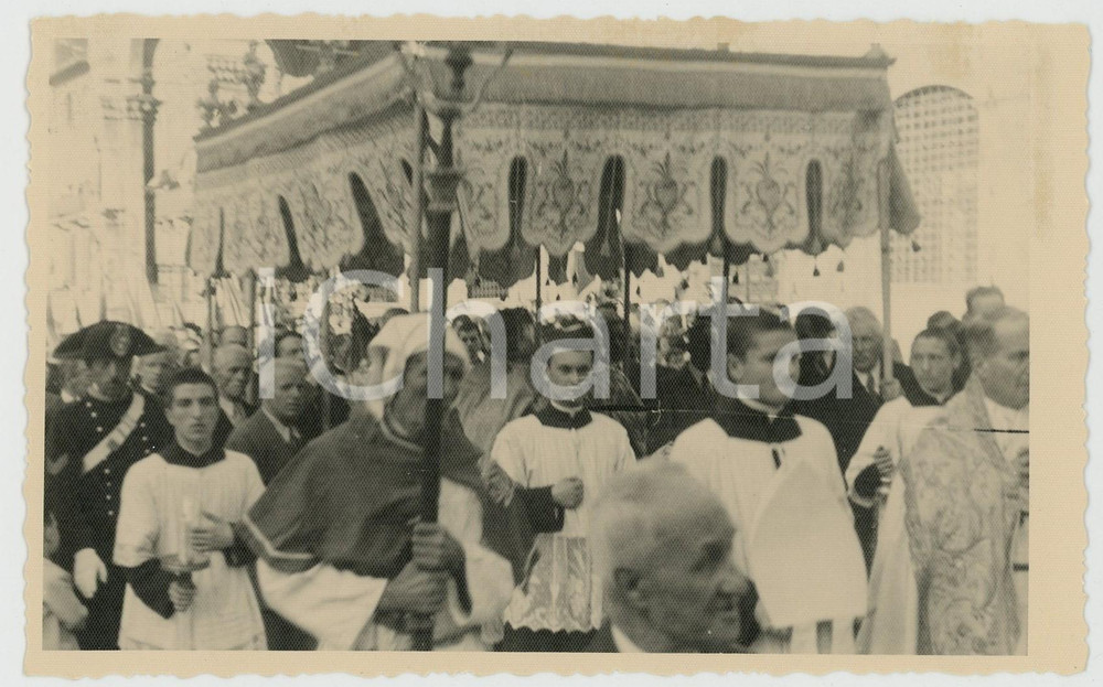 Fotografia d epoca originale 1942 PALIO DI SIENA La processione religiosa in cittÃ   Foto cartolina 1