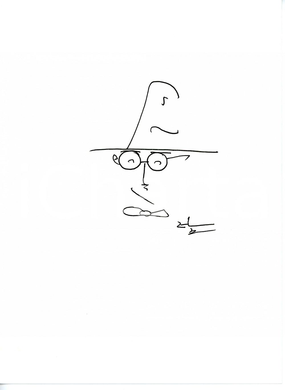 Stampa, bozzetto originale 2017 Yvens PESSOA Omaggio a Fernando PESSOA 7 Bozzetto a china FIRMATO 21x28 1