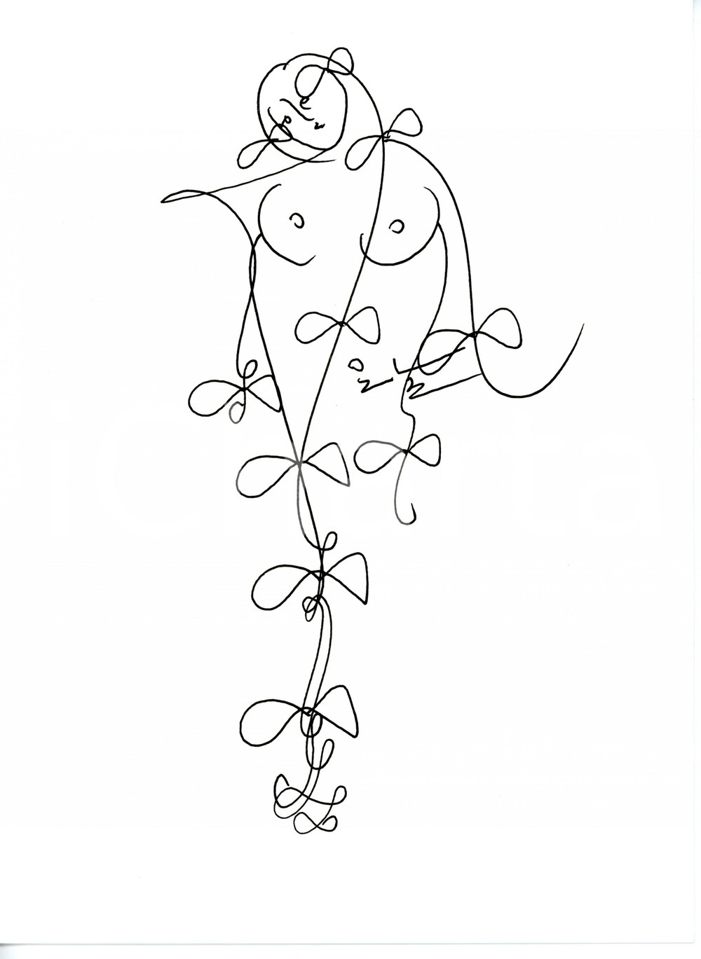 Stampa, bozzetto originale 2017 Yvens PESSOA Nudo femminile 2 Bozzetto a china FIRMATO 21x28 cm 1