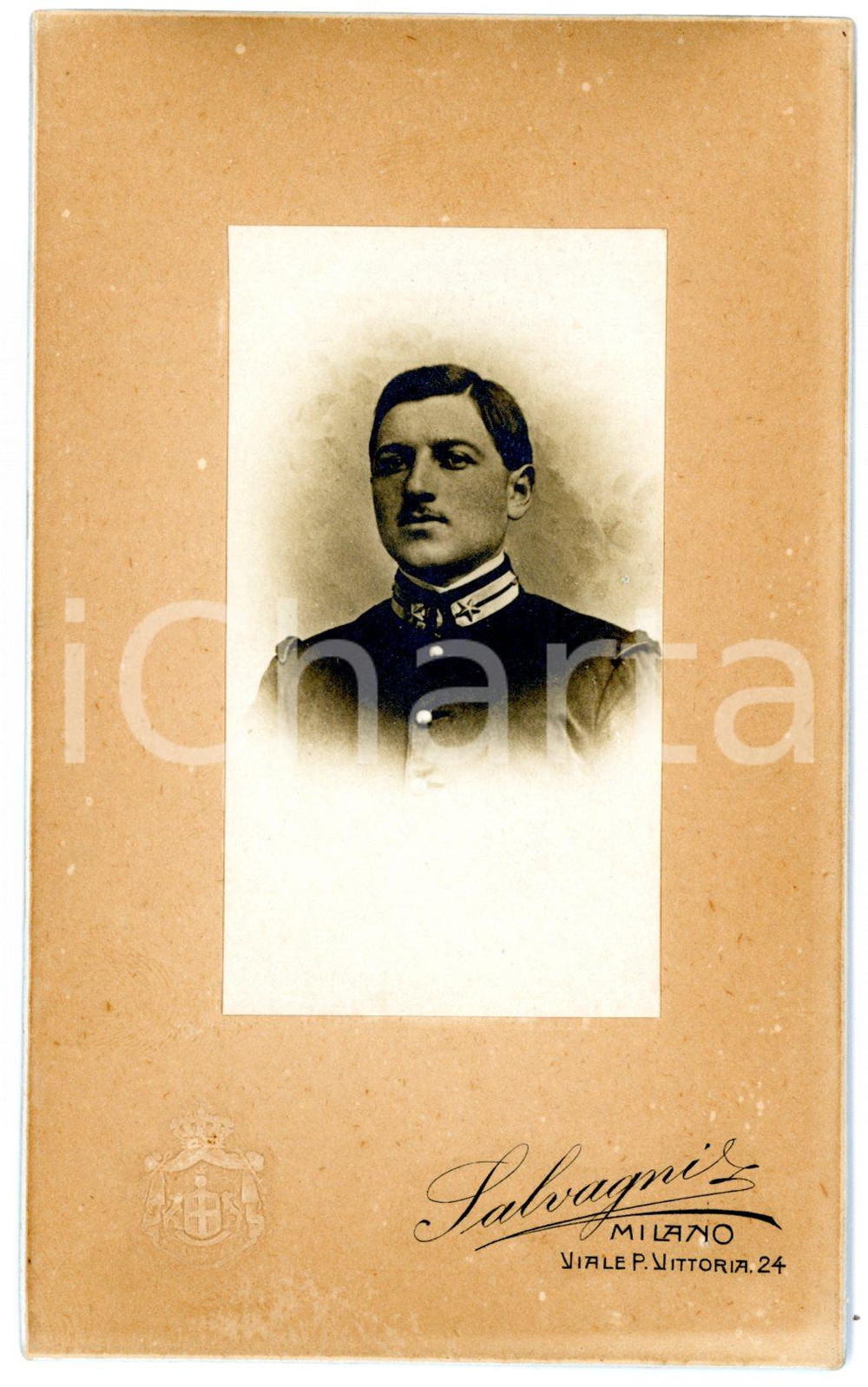 Fotografia d epoca originale 1915 ca WW1 MILANO Ritratto del sergente Innocente MARINONI Foto SALVAGNI 1