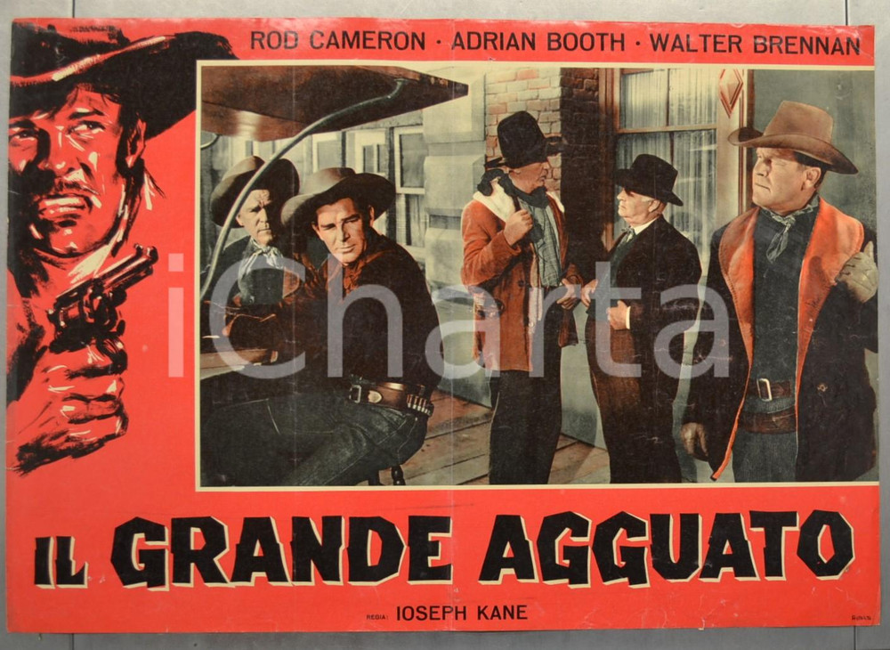 Materiale cinematografico d’epoca 1960 ca IL GRANDE AGGUATO Rod CAMERON Adrian BOOTH Fotobusta WESTERN 66x46 3 1