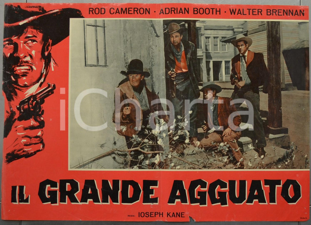 Materiale cinematografico d’epoca 1960 ca IL GRANDE AGGUATO Rod CAMERON Adrian BOOTH Fotobusta WESTERN 66x46 2 1