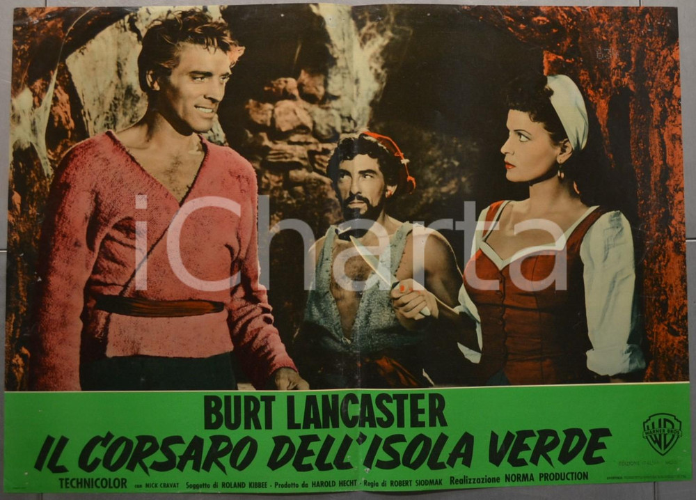 Materiale cinematografico d’epoca 1953 IL CORSARO DELL ISOLA VERDE Burt LANCASTER Fotobusta 66x46 cm 1 1