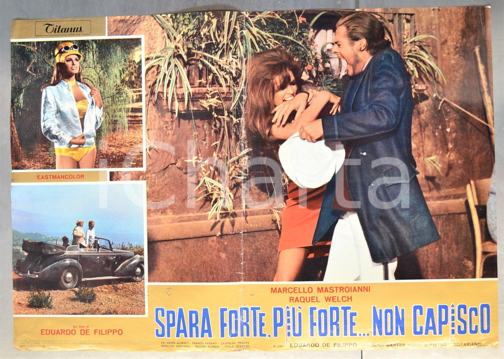 Materiale cinematografico d’epoca 1966 SPARA FORTE, PIÃ™ FORTE...NON CAPISCO Raquel WELCH Fotobusta 66x46 cm 2 1