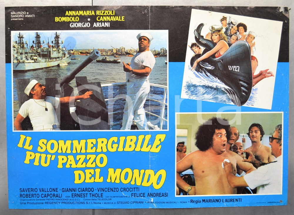Materiale cinematografico d’epoca 1982 IL SOMMERGIBILE PIÃ™ PAZZO DEL MONDO Giorgio ARIANI Bombolo Fotobusta 66x46 1