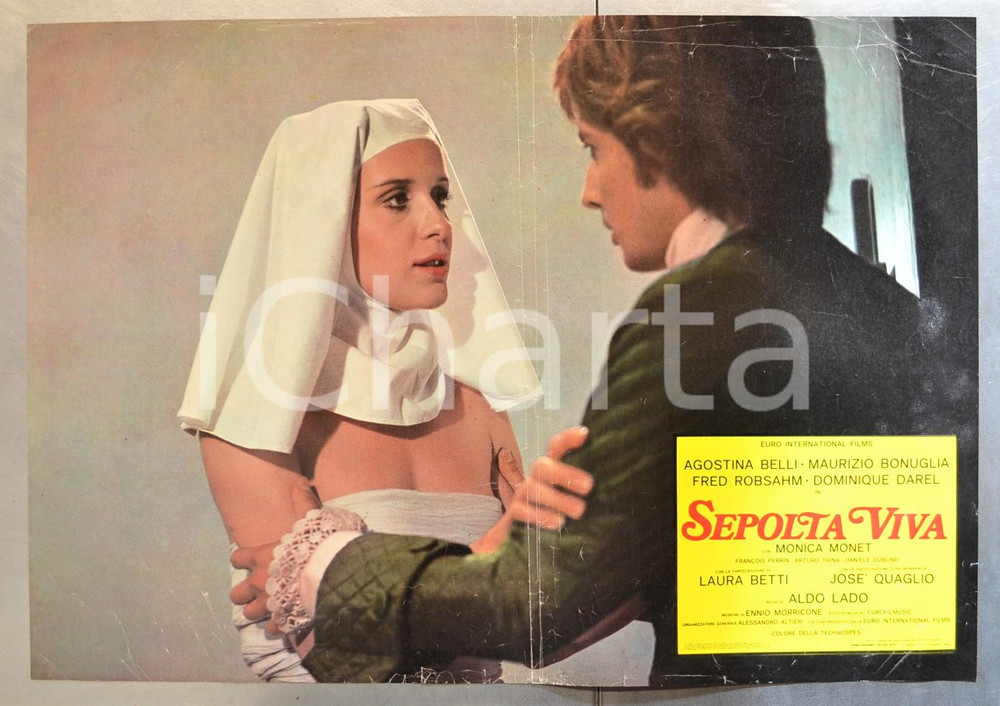 Materiale cinematografico d’epoca 1973 SEPOLTA VIVA Aldo LADO Agostina BELLI Maurizio BONUGLIA Fotobusta 66x46 cm 1