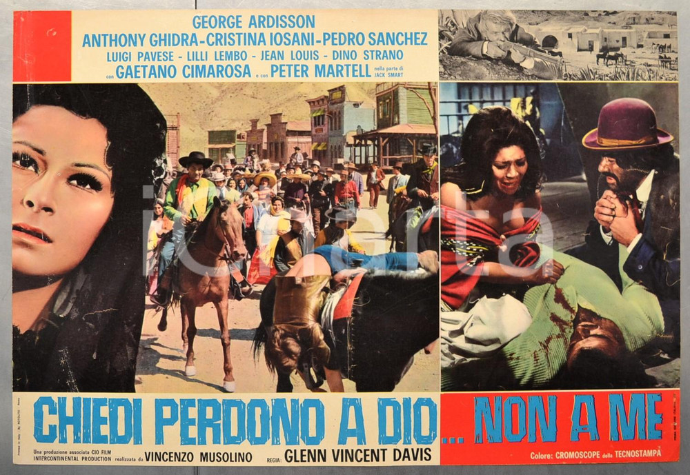 Materiale cinematografico d’epoca 1968 CHIEDI PERDONO A DIO...NON A ME George ARDISSON Fotobusta 66x46 cm 1