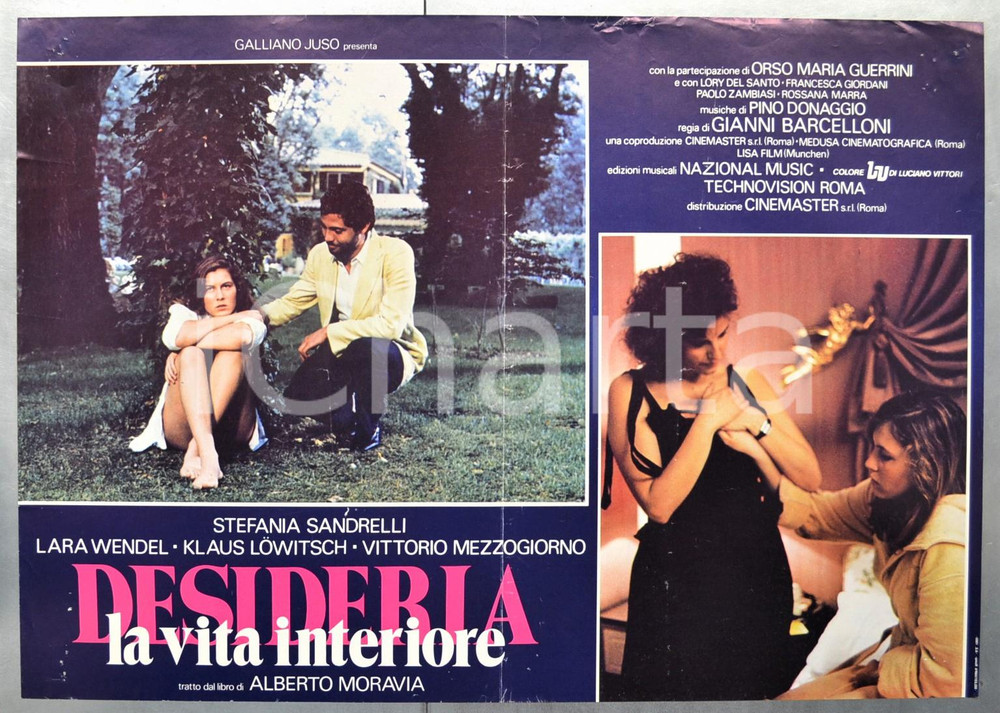 Materiale cinematografico d’epoca 1980 DESIDERIA: LA VITA INTERIORE Stefania SANDRELLI Lara WENDEL Fotobusta 66x46 1