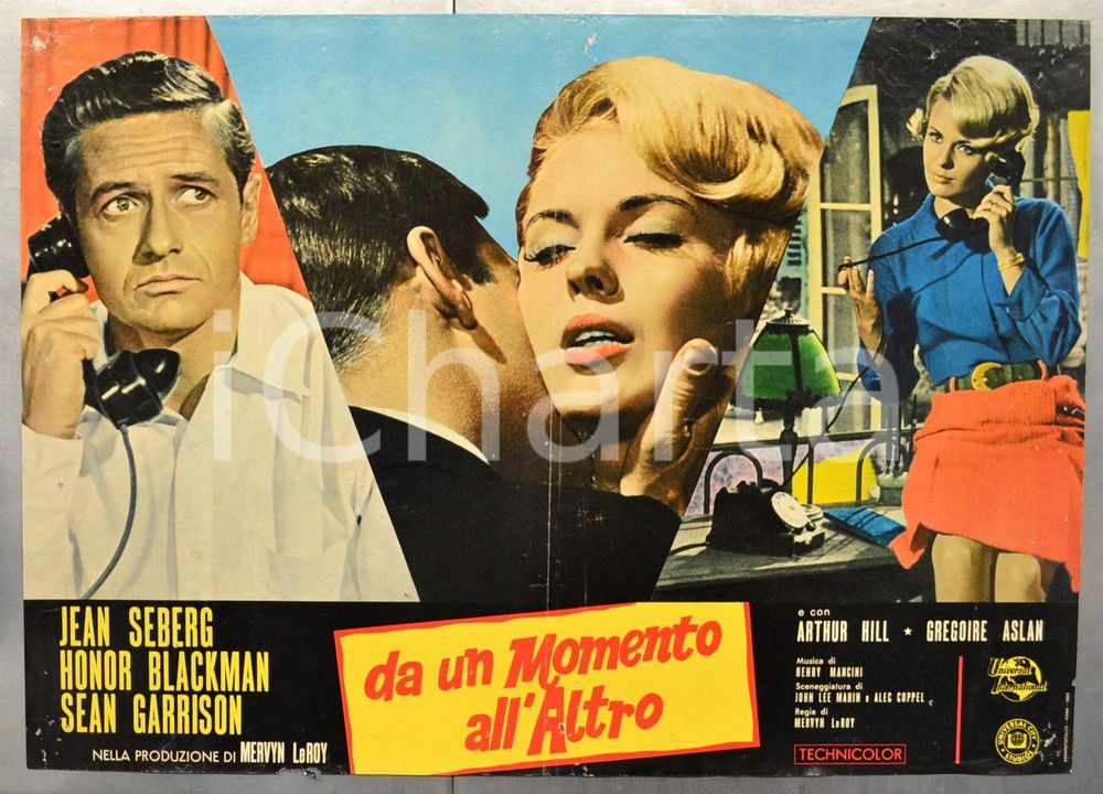 Materiale cinematografico d’epoca 1965 DA UN MOMENTO ALL ALTRO Jean SEBERG Honor BLACKMAN Fotobusta 66x46 cm 1