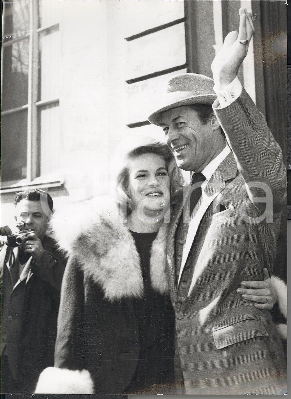 1962 GENOVA Rex HARRISON Rachel ROBERTS nel giorno del loro matrimonio *Foto