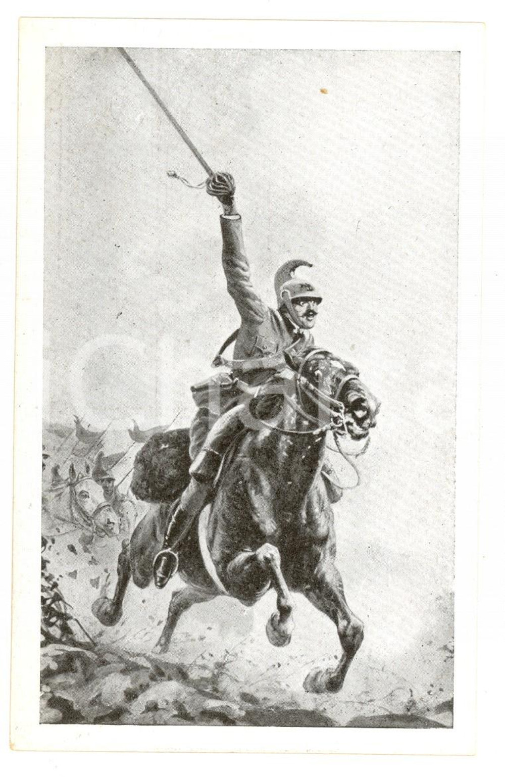 Cartolina originale da collezione 1915 ESERCITO ITALIANO Dragoni all assalto Cartolina postale ILLUSTRATA FP NV 1
