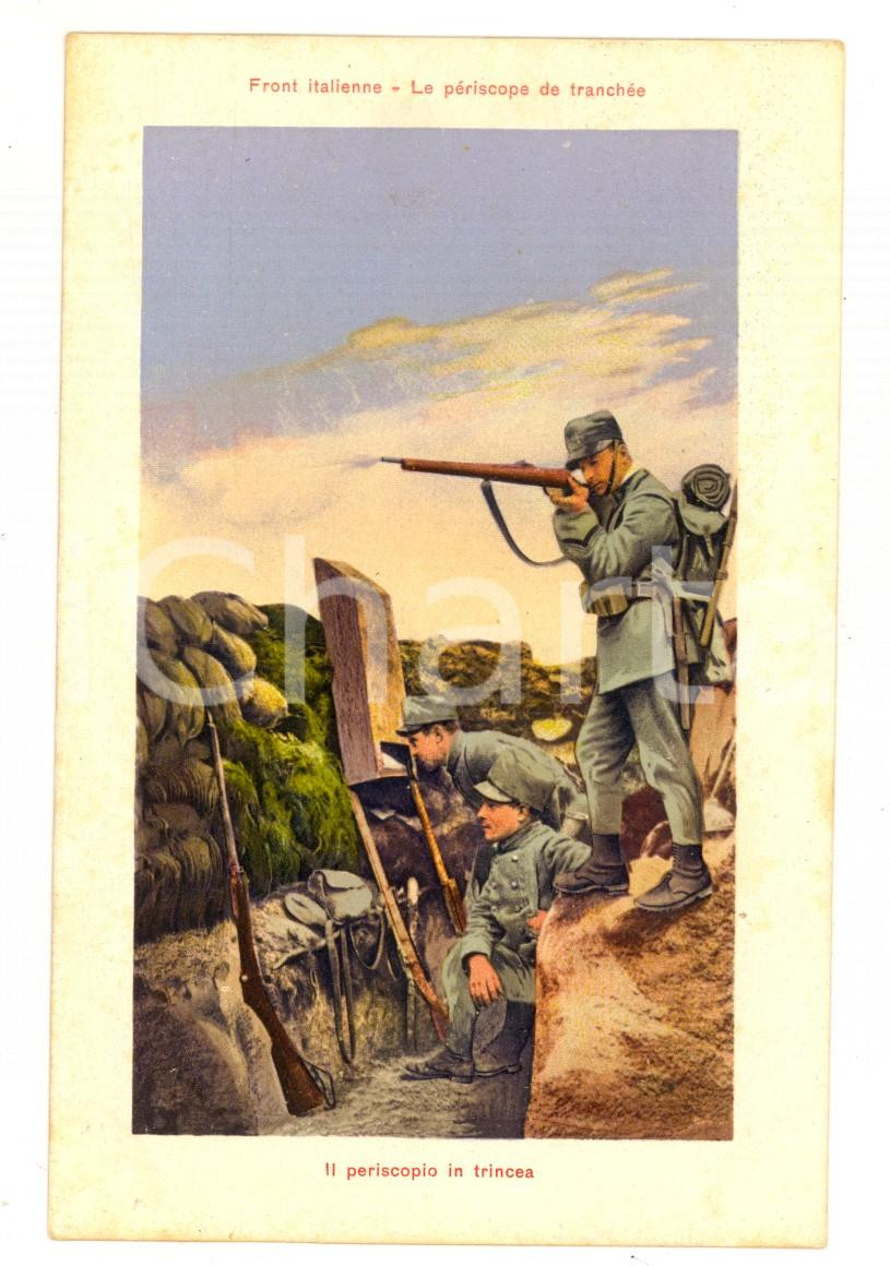 Cartolina originale da collezione 1915 ca WW1 FRONTE ITALIANO Il periscopio in trincea Cartolina postale FP NV 1