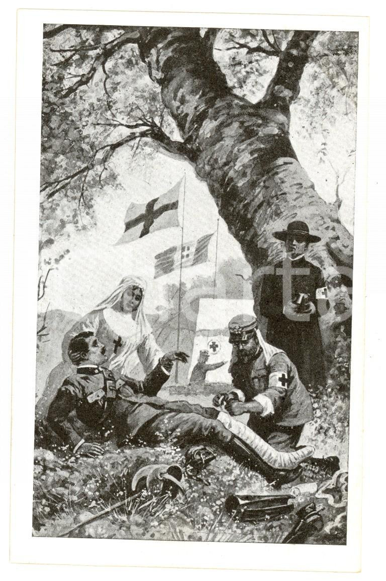 Cartolina originale da collezione 1915 ca WW1 CROCE ROSSA ITALIANA Dovere e carità Cartolina postale FP NV 1