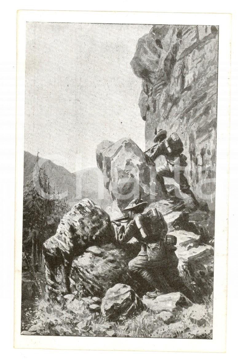 Cartolina originale da collezione 1915 ESERCITO ITALIANO Guardia di Finanza al tiro Cartolina ILLUSTRATA FP NV 1