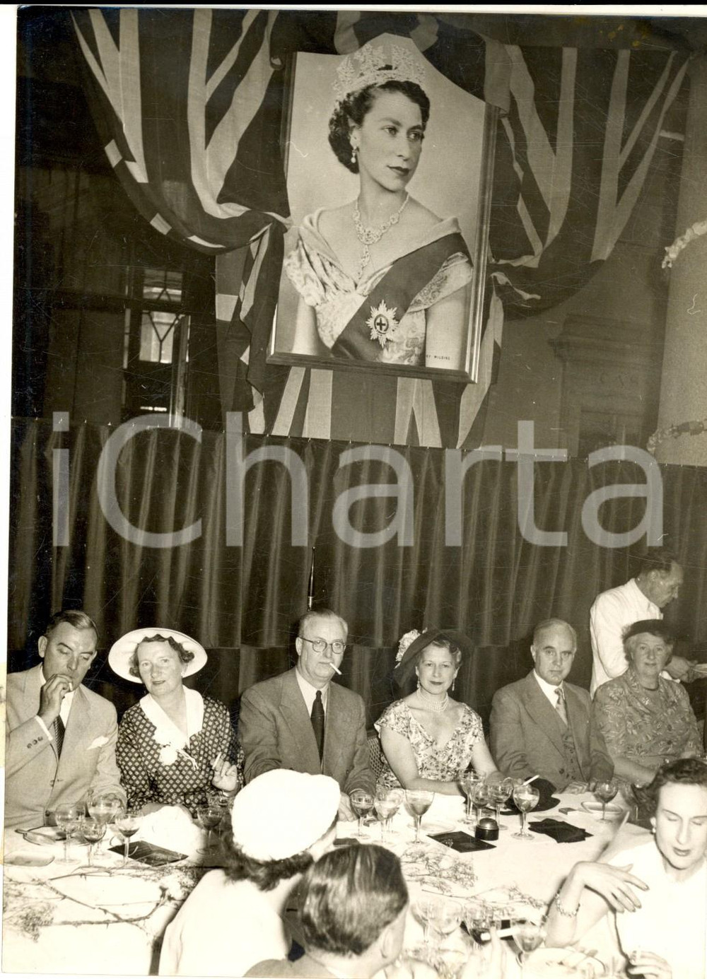 1953 MILANO Banchetto con il console KITSON in onore della regina Elisabetta II