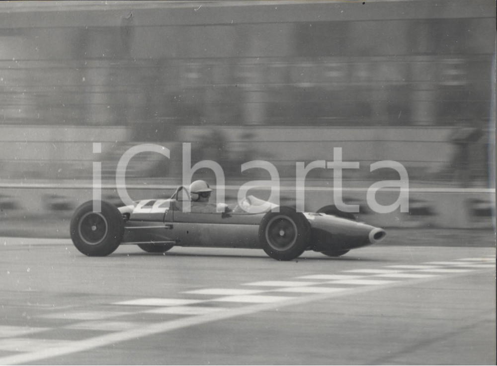 Fotografia d epoca originale 1963 AUTODROMO MONZA F2 Coppa FISA Francesco GHEZZI su LOTUS FORD Foto 24x18 1