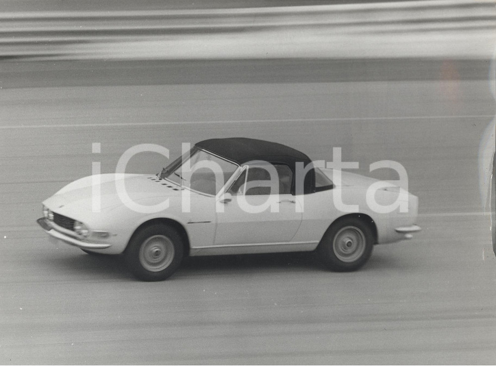 Fotografia d epoca originale 1966 AUTODROMO DI MONZA Vettura Dino FIAT in prova su pista Foto 24x18 1