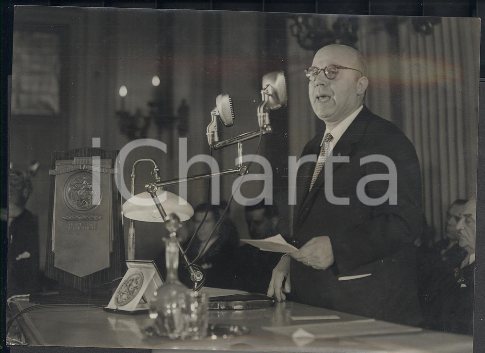 Fotografia d epoca originale 1958 ROMA Palazzo Madama   Consegna del Prix De L Europe alla cittÃ  Foto 1