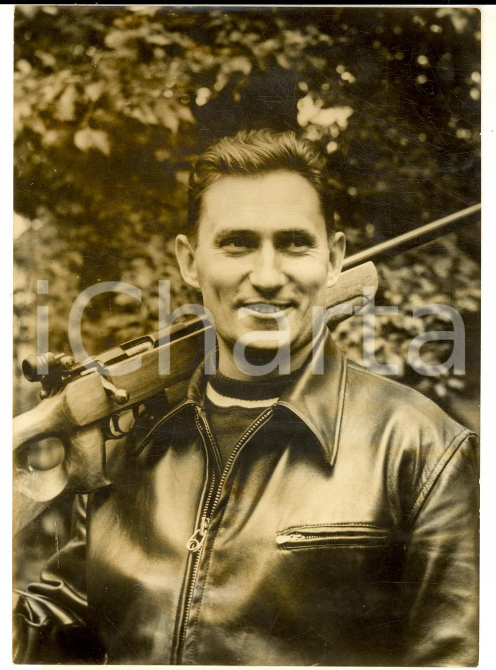Fotografia d epoca originale 1956 OLIMPIADI MELBOURNE Vasily BORISOV campione URSS di tiro Foto 13x18 1
