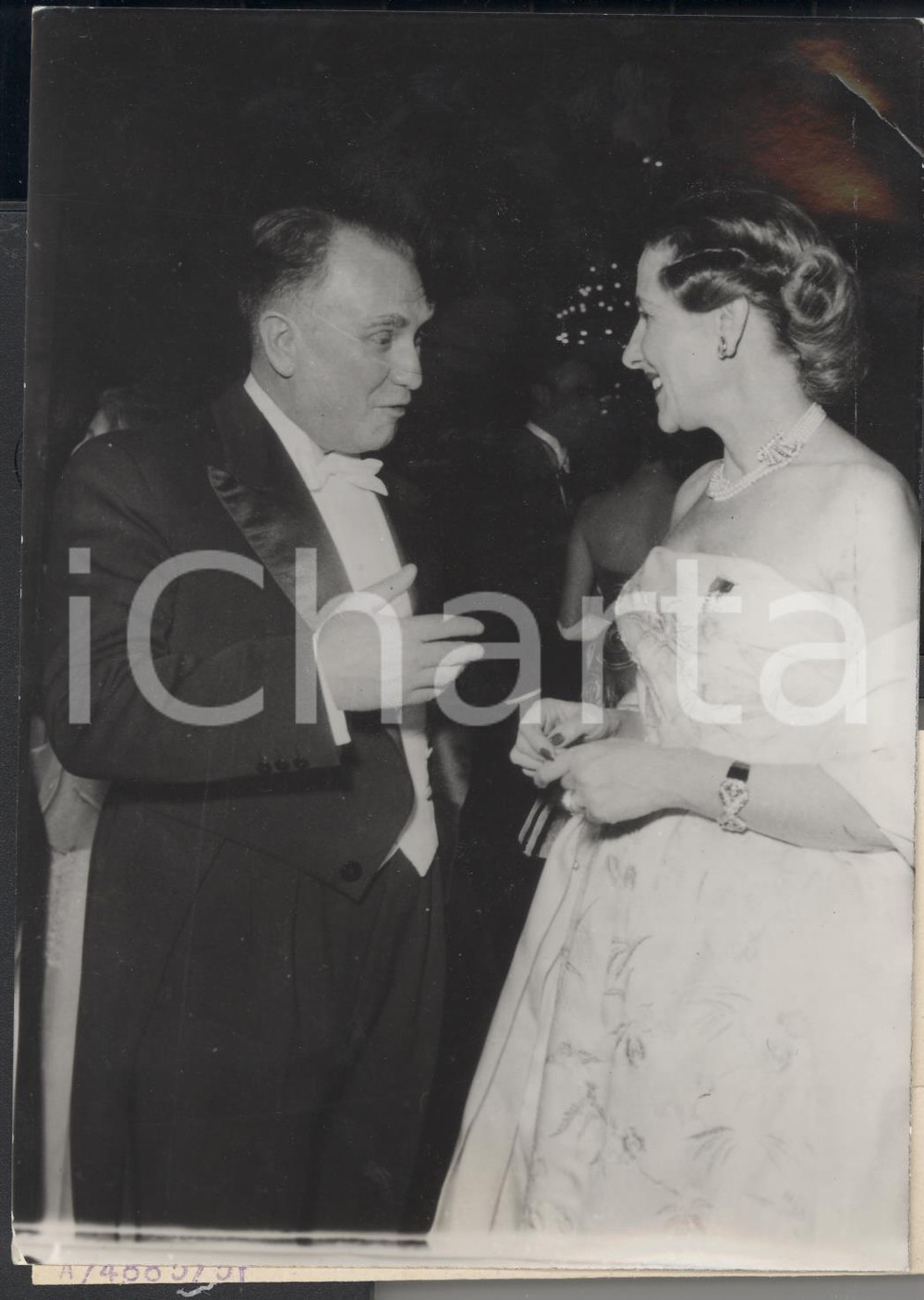 1955 PARIS ELYSEE Sergey VINOGRADOV con Lucie FAURE al ricevimento - Foto