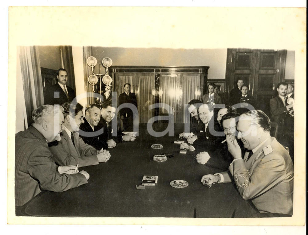 Fotografia d epoca originale 1956 MOSCOW Marshal TITO on State visit with leaders of the Soviet Union  Photo 1