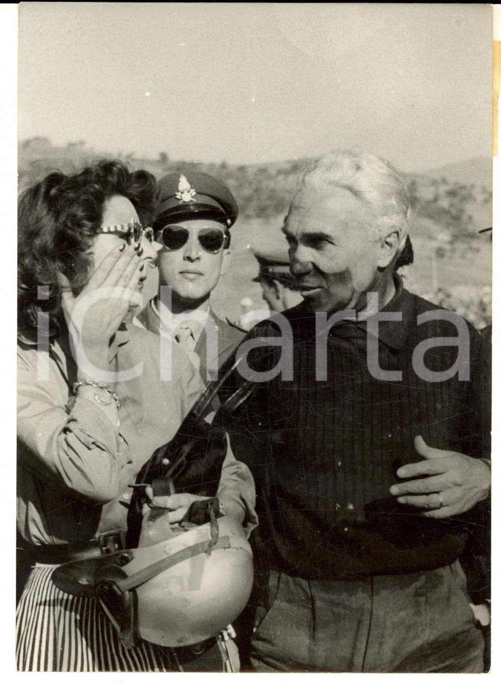 Fotografia d epoca originale 1954 PALERMO XIV Giro di Sicilia   Piero TARUFFI all arrivo Foto 13x18 cm 1
