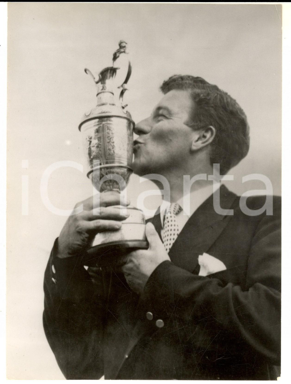 Fotografia d epoca originale 1958 ROYAL LYTHAM AND ST. ANNES GOLF Championship  Peter THOMSON winner Photo 1