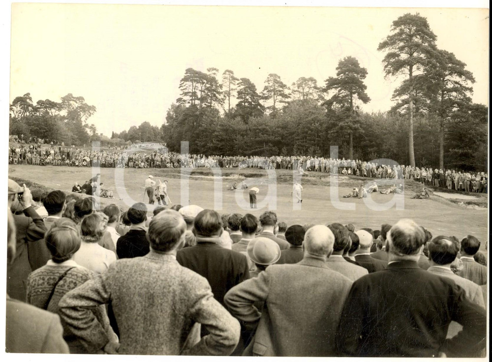 Fotografia d epoca originale 1953 WENTWORTH  RYDER CUP GOLF  Daly and Bradshaw vs Burkemo and Middlecoff 1