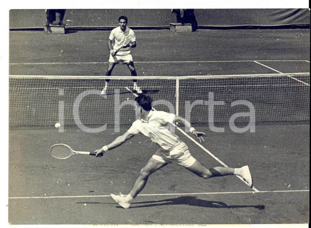 1960 PARIS TENNIS COPPA DAVIS Incontro Pierre DARMON - Kurt NIELSEN *Fotografia