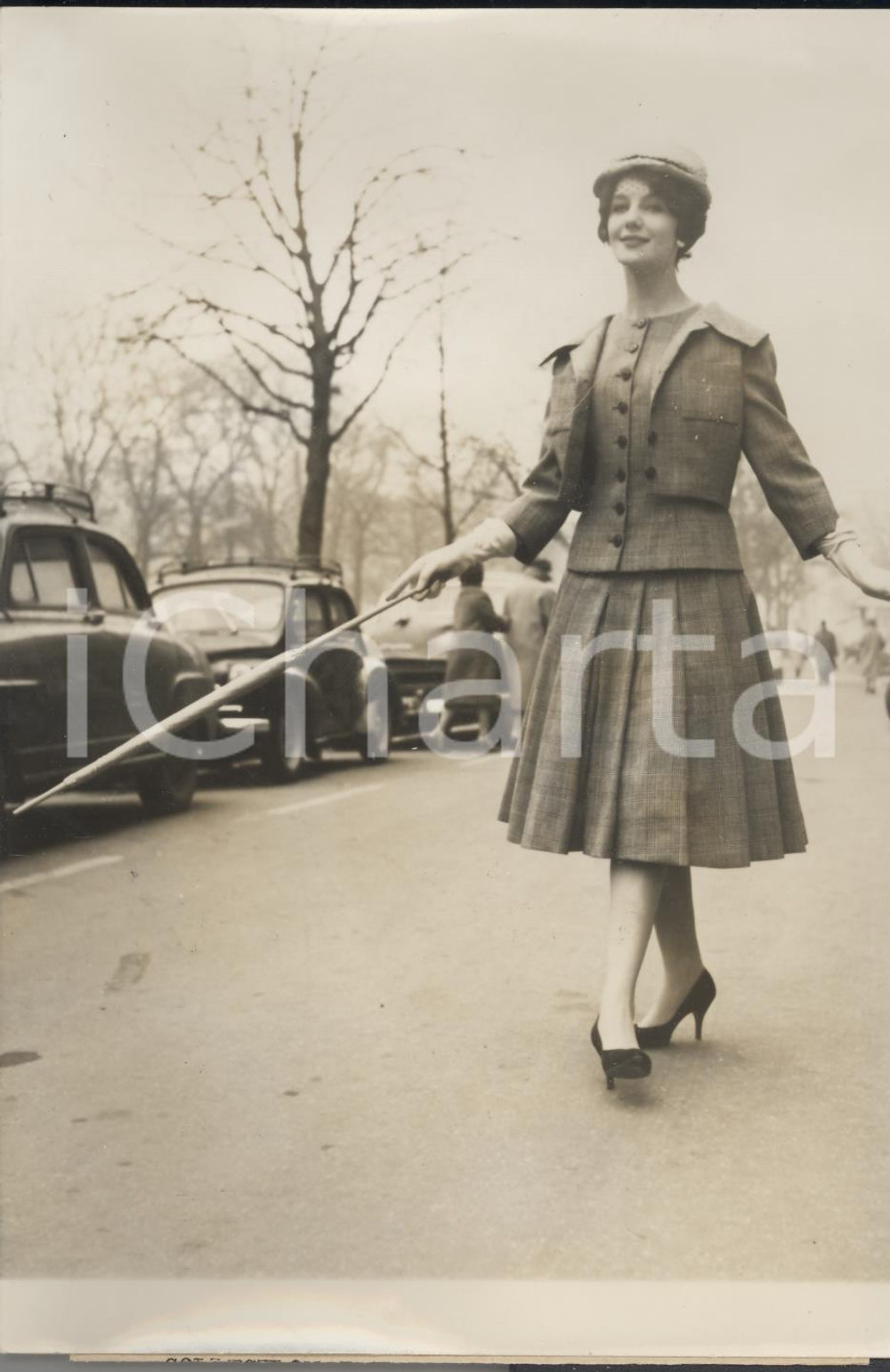 Fotografia d epoca originale 1959 PARIS MODE CrÃ©ation Jacques HEIM  SVEND Gai Luron Photo 13x18 cm 1