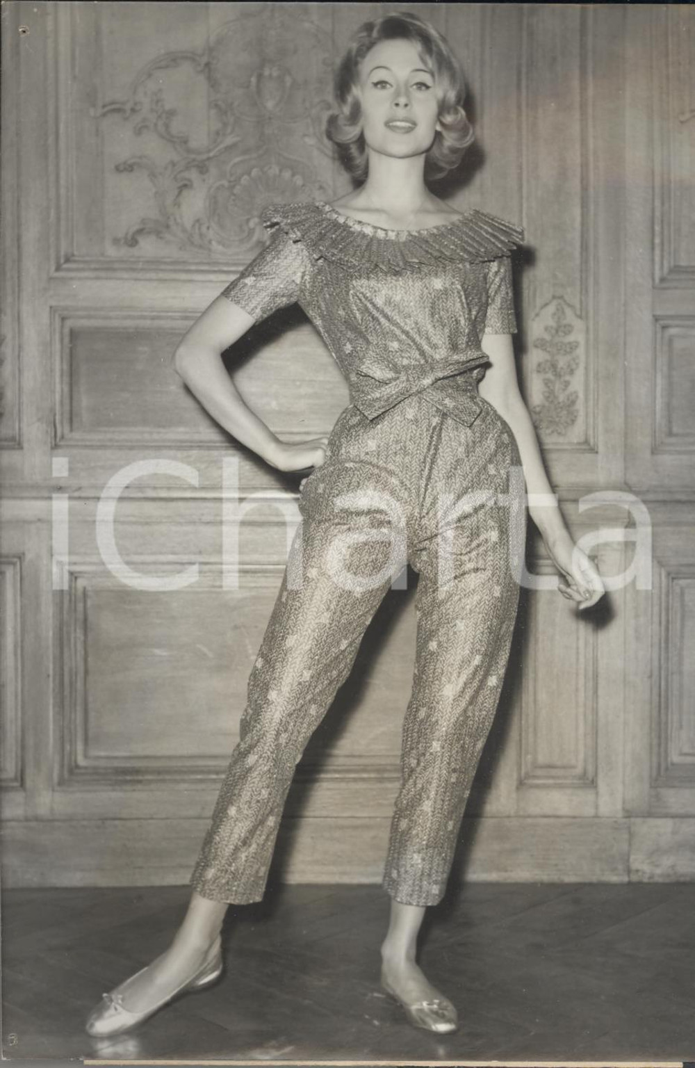 Fotografia d epoca originale 1959 PARIS MODE PrÃ©sentation maison MENKO  Sansculotte Photo 13x18 1