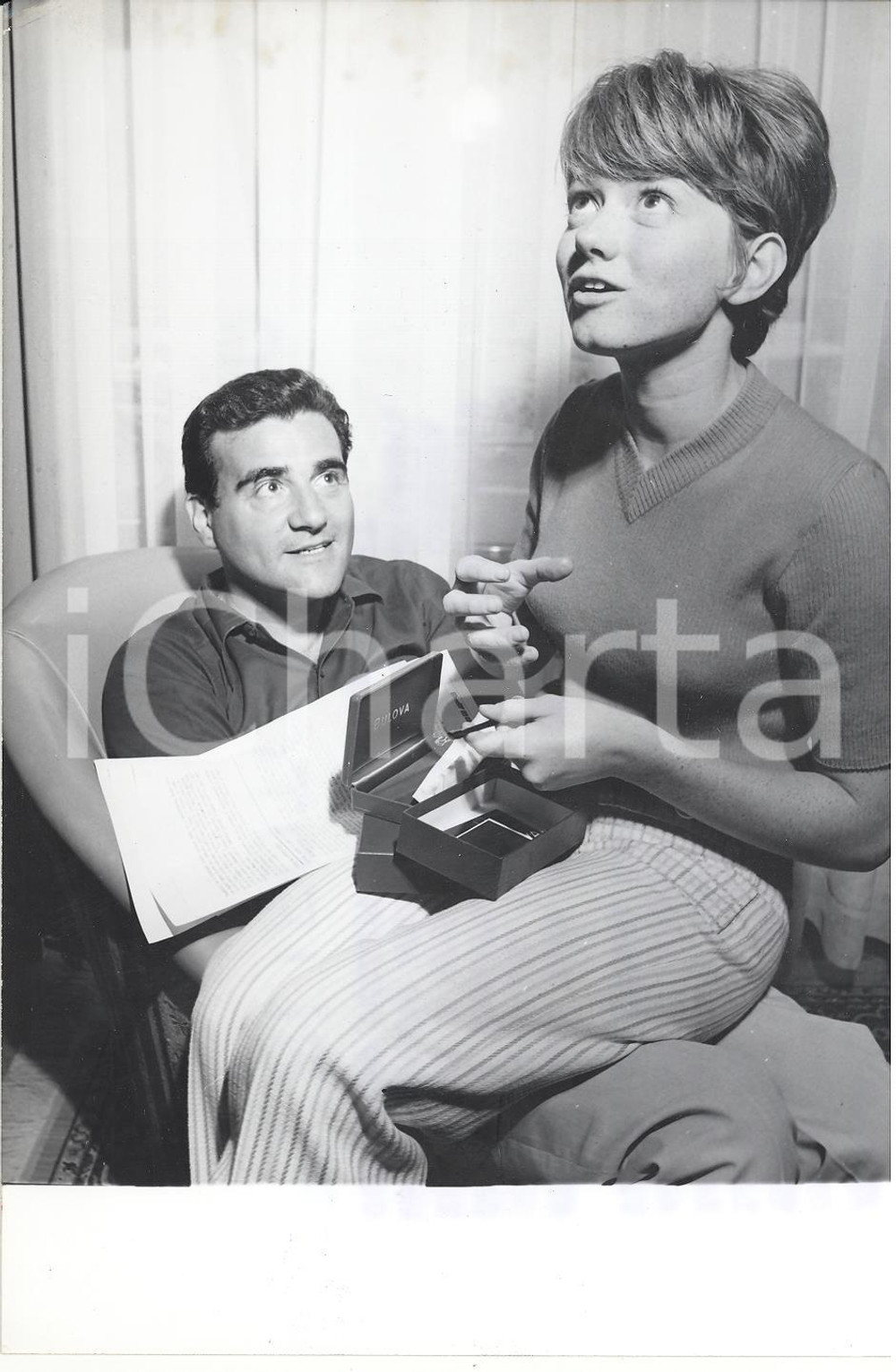 Fotografia d epoca originale 1967 CANTAGIRO MACERATA  PESCARA Rita PAVONE con Teddy RENO Foto 13x18 cm 1