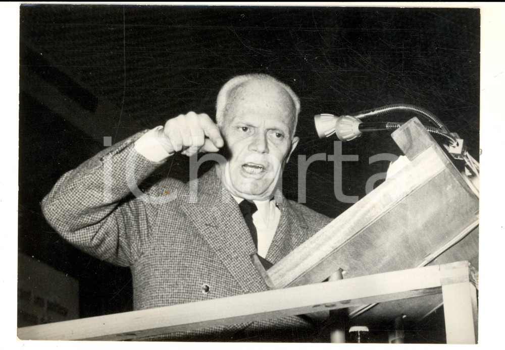 Fotografia d epoca originale 1963 ROMA XXXV Congresso Partito Socialista  Discorso di Sandro PERTINI  Foto 1