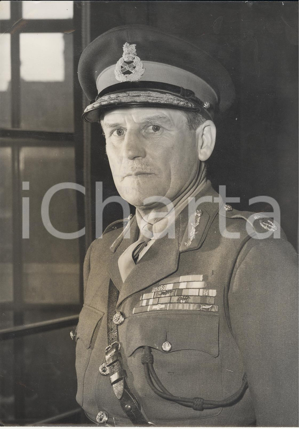 Fotografia d epoca originale 1954 LONDON John HARDING with FieldMarshal s uniform Photo 15x20 1