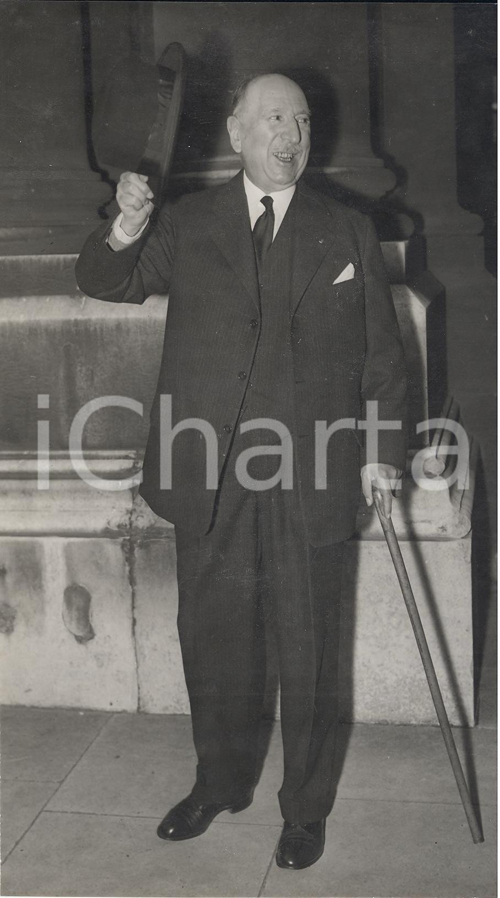 Fotografia d epoca originale 1956 LONDON President Suez Canal Company Francois CHARLESROUX Photo 13x20 1