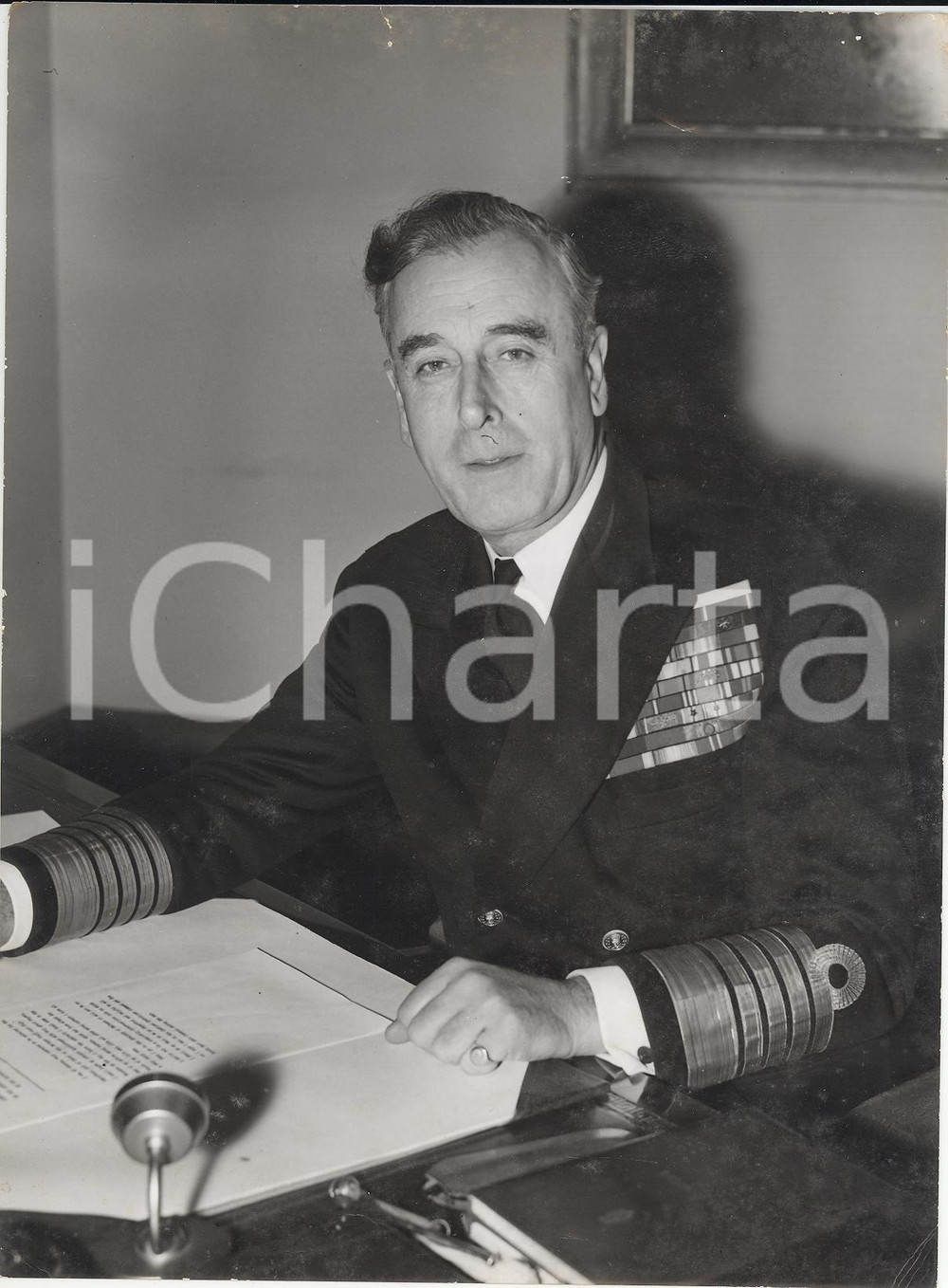 Fotografia d epoca originale 1958 LONDON The Admiral Lord Louis MOUNTBATTEN of Burma Photo 15x20 cm 1