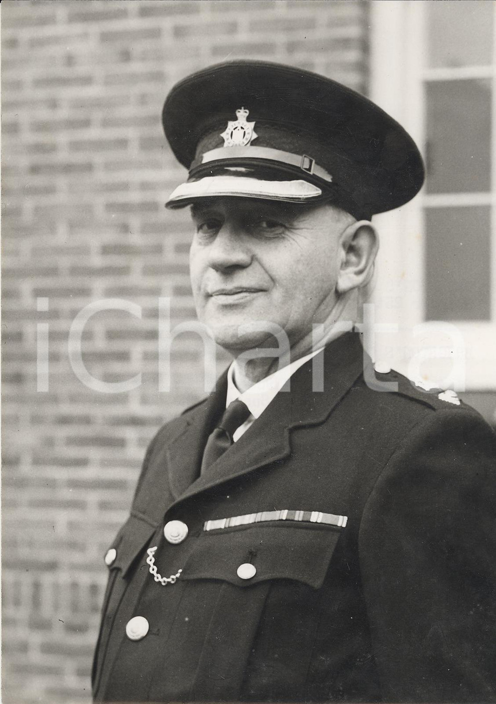 Fotografia d epoca originale 1957 SUSSEX Chief Constable of Brighton Charles RIDGE Photo 15x20 cm 1